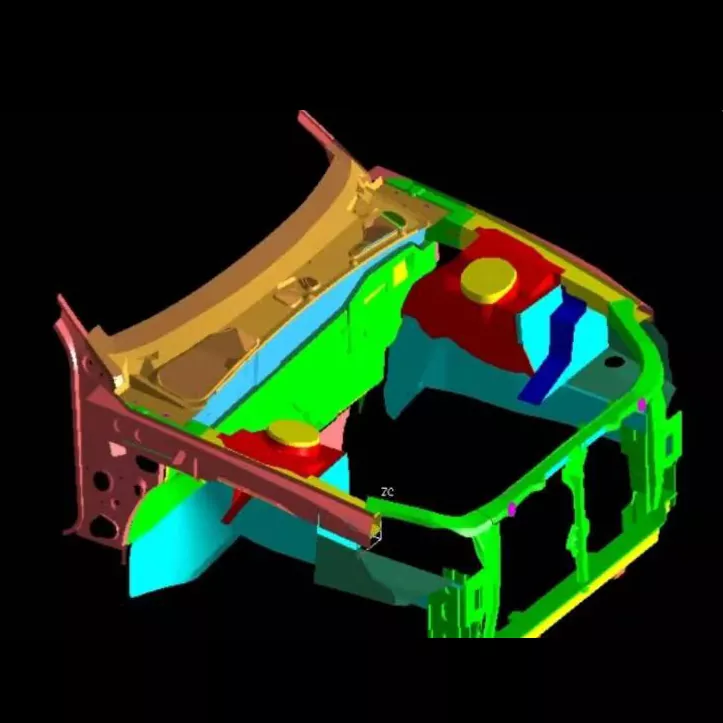 Matrice za vtiskovanje sklopov avtomobilskega motornega prostora