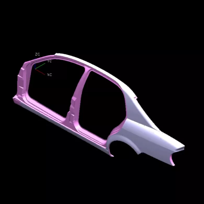 Štanca za avtomobilsko desno stransko ploščo